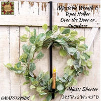 Wreath & Taper Candle Holder Adjustable