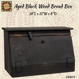 Aged Weathered Black Wood Bread Box PREORDER if Out of Stock