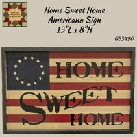 Americana Home Sweet Home Flag Sign