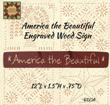 Americana Patriotic Signs Engraved 12"L 6 Styles