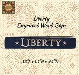 Americana Patriotic Signs Engraved 12"L 6 Styles