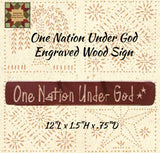 Americana Patriotic Signs Engraved 12"L 6 Styles