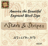 Americana Patriotic Signs Engraved 12"L 6 Styles