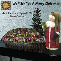 Over The Door Arch Merry Christmas' Light-Up Wrapped Canvas