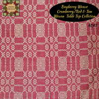 Bayberry Weave Cranberry/Red & Tan Woven Table Top Collection