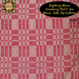 Bayberry Weave Cranberry/Red & Tan Woven Table Top Collection