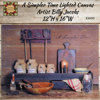 A Simpler Time Radiant Lighted Canvas Artwork ~ Artist Billy Jacobs