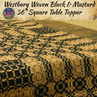 Westbury Black & Mustard Woven Table Top Collection