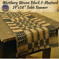 Westbury Black & Mustard Woven Table Top Collection
