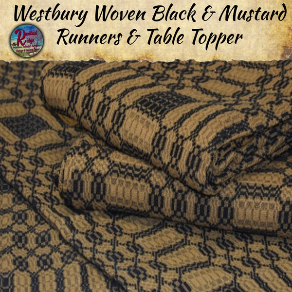 Westbury Black & Mustard Woven Table Top Collection