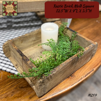 Brick Mold Rustic Reclaimed Aged Wood Square 12.5"x11"