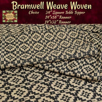 *Bramwell Weave Woven 34 Table Topper & Runners 32 & 56