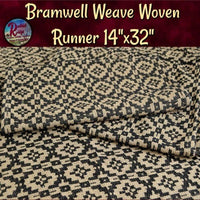 *Bramwell Weave Woven 34 Table Topper & Runners 32 & 56