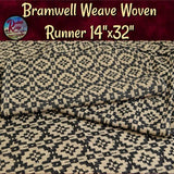 *Bramwell Weave Woven 34 Table Topper & Runners 32 & 56