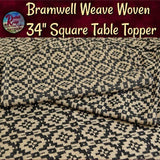 Bramwell Weave Woven 34 Table Topper & Runners 32 & 56