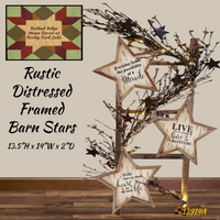 Framed Inspirational Barn Stars Rustic Distressed Signs 50% OFF SAVINGS