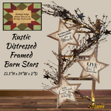 Framed Inspirational Barn Stars Rustic Distressed Signs 50% OFF SAVINGS