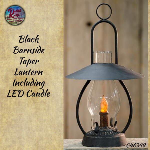 Lantern Black Barnside Includes LED Candle