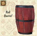 Wood Barrel 12”H Assorted Colors