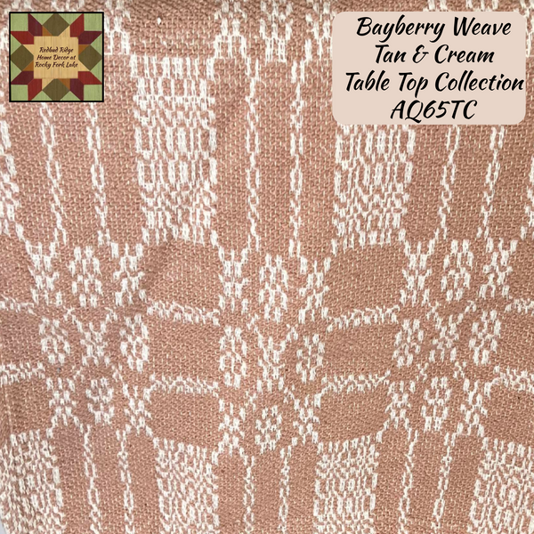 Bayberry Weave Tan & Cream Table Top Collection