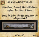 Be Silent...Whisper of God Lighted 12"x36" Artist Billy Jacobs