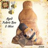 Aged Fabric Bee & Hive