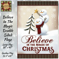 Christmas Believe In The Magic Double Sided Flags 2 Sizes