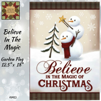 Christmas Believe In The Magic Double Sided Flags 2 Sizes