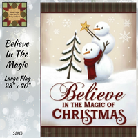 Christmas Believe In The Magic Double Sided Flags 2 Sizes