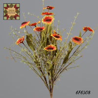 Floral Bi-Colored Daisies Bush 21"