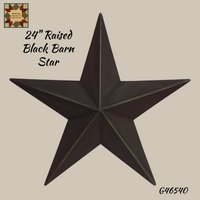 Raised Black Barn Star 4 Sizes Available