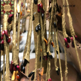 Mercantile 18" Black, Cranberry & Mustard Rice Pip Berries with Rusty Stars