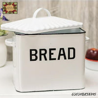 Black Rim Enamel Bread Box