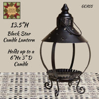 Black Star Candle Lantern