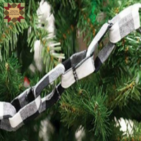 Black & White Buffalo Check Chain Garland, 7ft