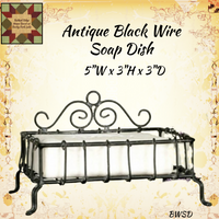 Antique Black Wire Soap Dish