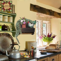 Black Distressed Wall Towel Holder