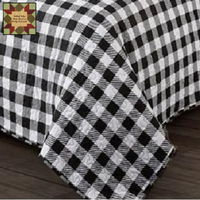 Buffalo Check Black & White King & Queen 3 pc Bedding Set