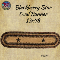 Blackberry Star Jute Table Toppers & Chair Pads