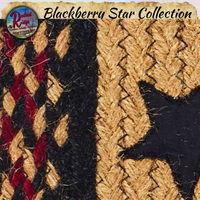 Blackberry Star Jute Oval Rugs Assorted Sizes