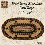 Blackberry Star Jute Oval Rugs Assorted Sizes