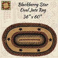 Blackberry Star Jute Oval Rugs Assorted Sizes