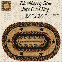 Blackberry Star Jute Oval Rugs Assorted Sizes