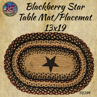 Blackberry Star Jute Table Toppers & Chair Pads