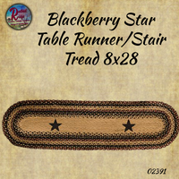 Blackberry Star Jute Table Toppers & Chair Pads