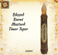 Blessed Burnt Mustard 6"H LED Timer Taper