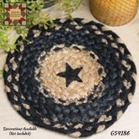 Black Star Jute Trivet 8"D