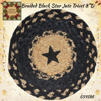 Black Star Jute Trivet 8"D