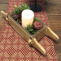 Old Vintage Wooden Brick Mold Tray wth Handles