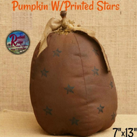 Fall Pumpkin Brown with Stars 17"H